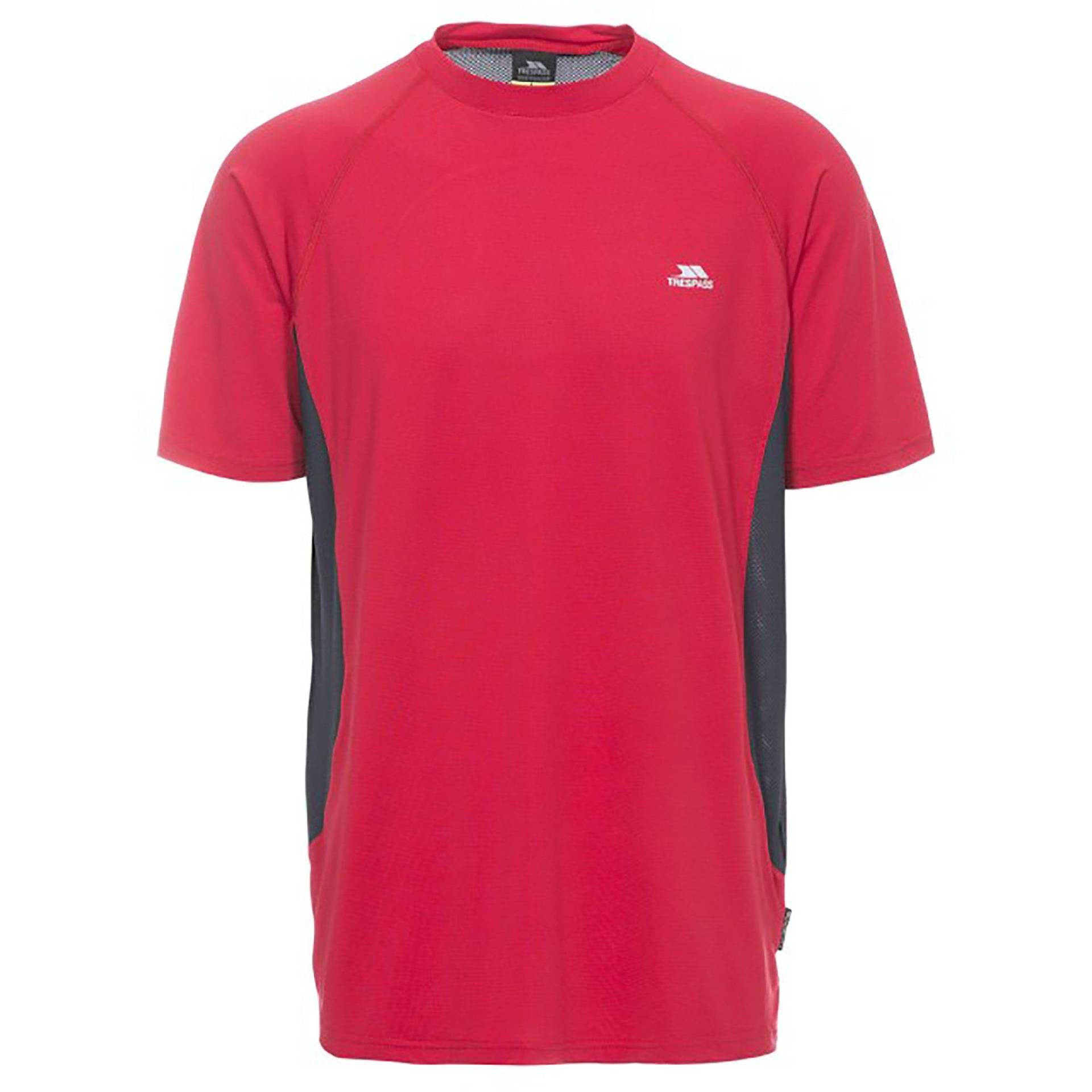 Reptia Kurzärmliges Quick Dry Active Tshirt Herren Rot Bunt XXS von Trespass