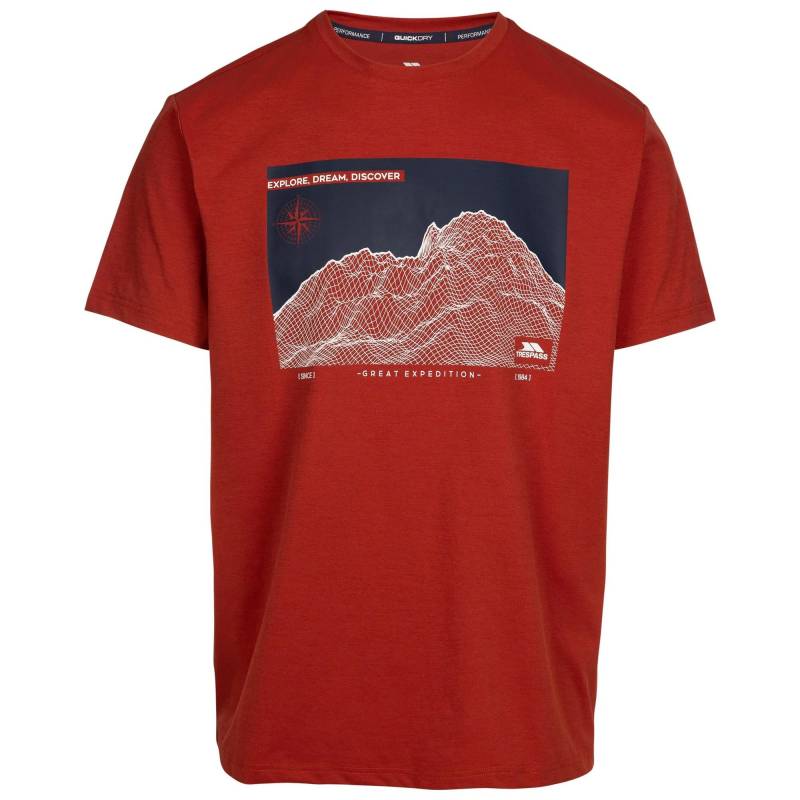 Trespass - Sirgis TShirt, für Herren, Rot Bunt, Größe M von Trespass