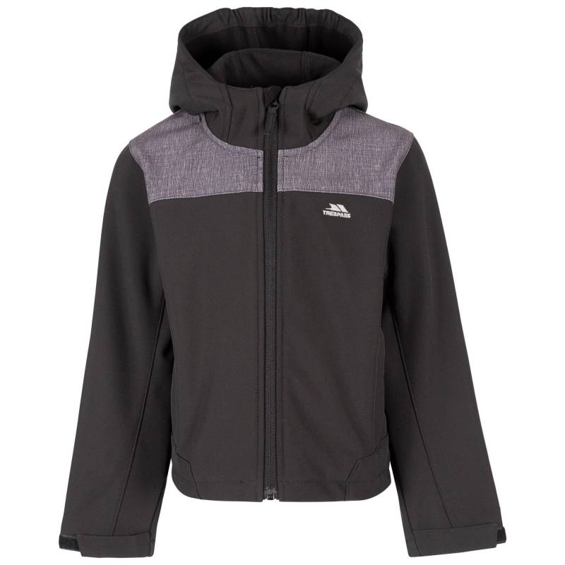 Trusty Softshelljacke Mädchen Schwarz 116 von Trespass