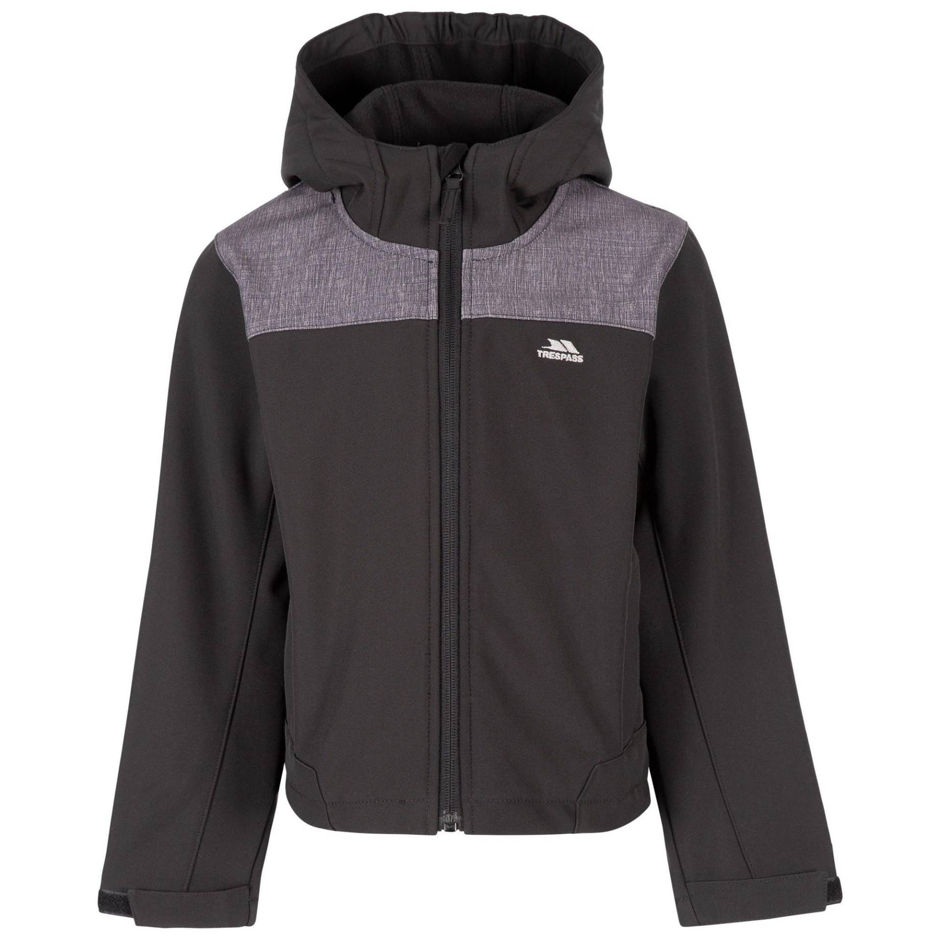 Trusty Softshelljacke Mädchen Schwarz 128 von Trespass