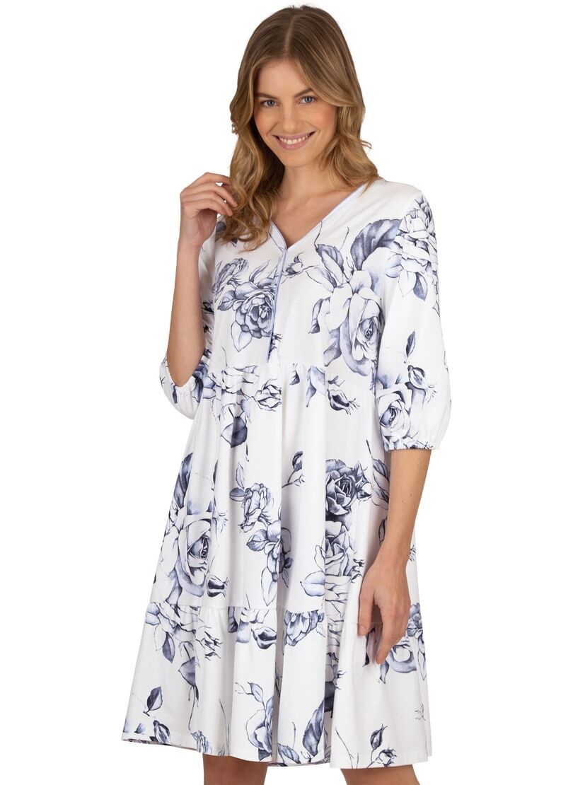 Trigema Jerseykleid »TRIGEMA Kleid mit 3/4-langen Armen und Rosen-Muster« Trigema Jerseykleid »TRIGEMA Kleid mit 3/4-langen Armen und Rosen-Muster« von Trigema
