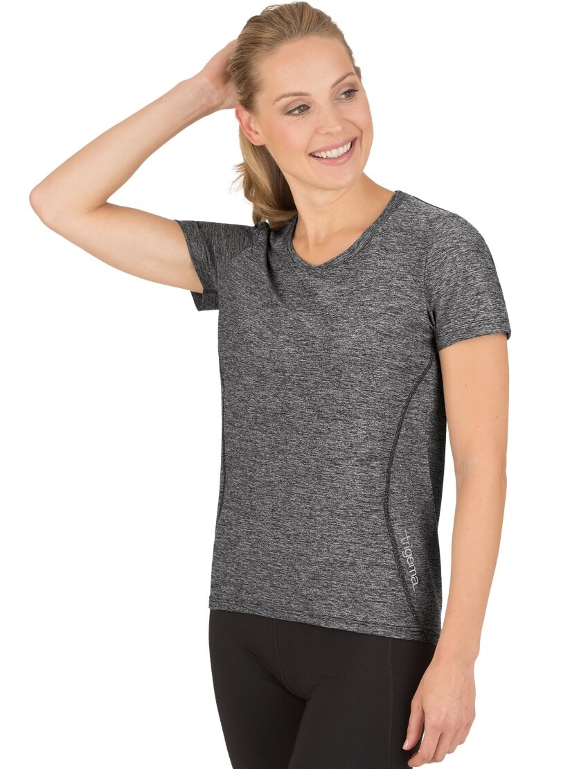 Trigema T-Shirt »TRIGEMA Sportshirt in Melange-Optik« von Trigema