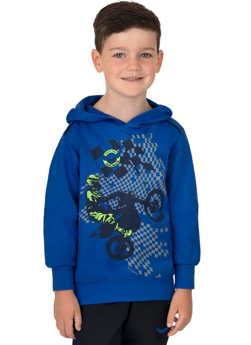 Trigema Sweatshirt »TRIGEMA Kapuzenpullover mit Motocross-Print« von Trigema