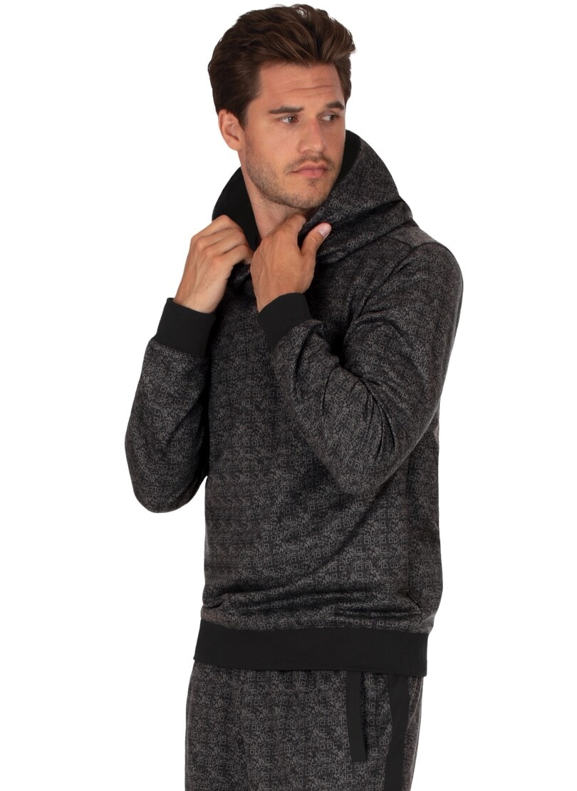 Trigema Sweatshirt »TRIGEMA Kapuzenpullover mit QR-Code-Muster« von Trigema