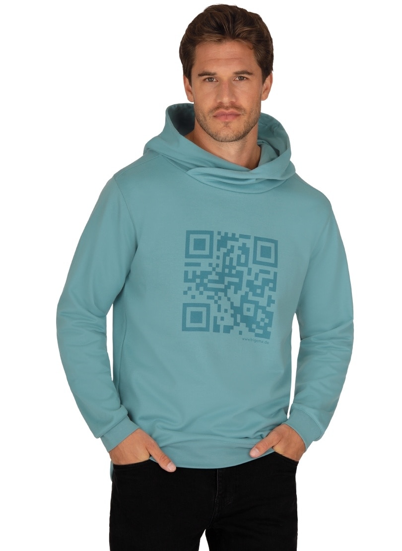 Trigema Sweatshirt »TRIGEMA Kapuzenpullover mit QR-Code-Muster« von Trigema