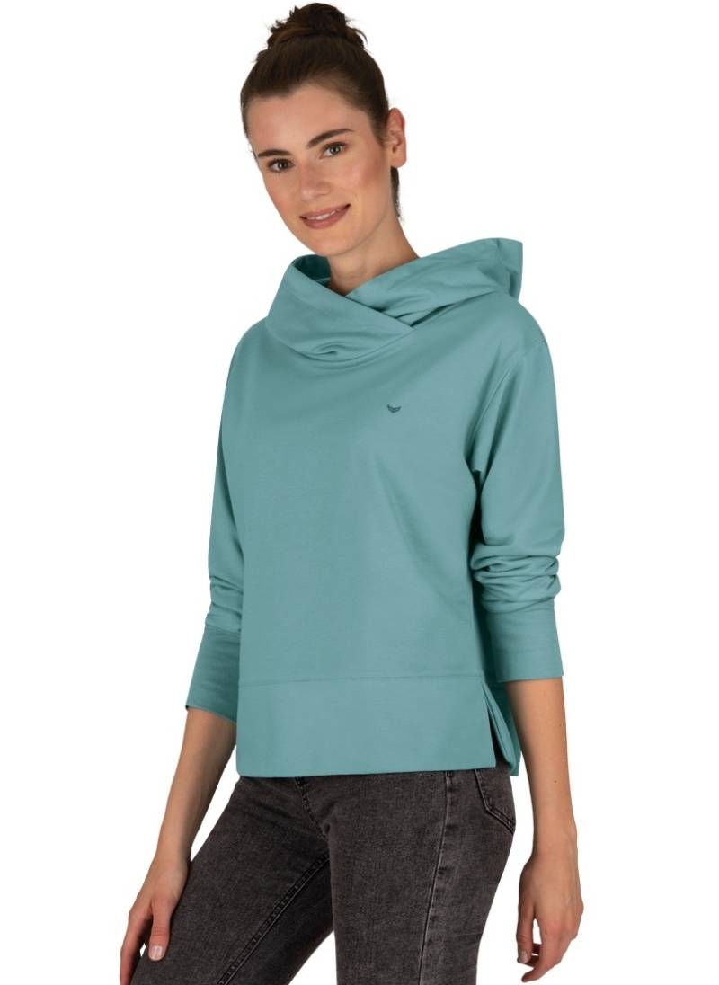 Trigema Sweatshirt »TRIGEMA Kapuzenpullover mit Schalkragen« von Trigema