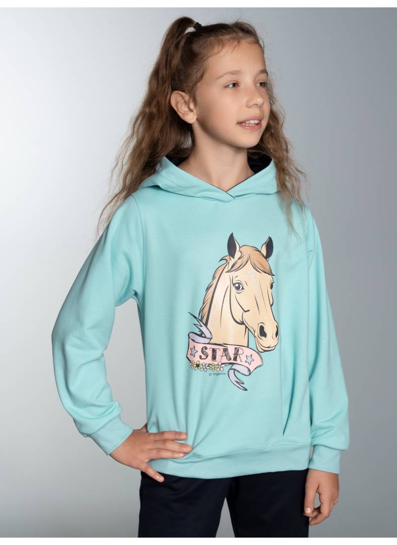 Trigema Kapuzensweatshirt »TRIGEMA Hoodie mit grossem Pferde-Printmotiv« von Trigema