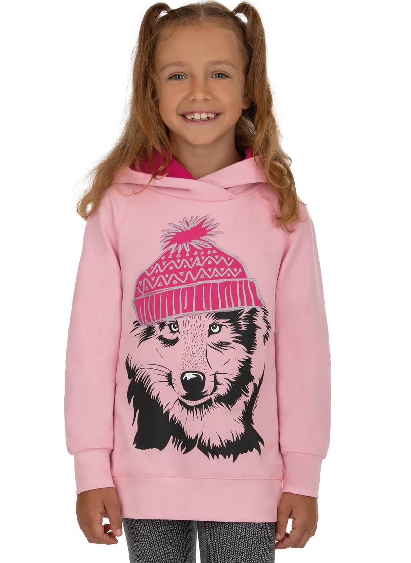 Trigema Kapuzensweatshirt »TRIGEMA Kapuzenpulli mit grossem Wolf-Motiv« von Trigema