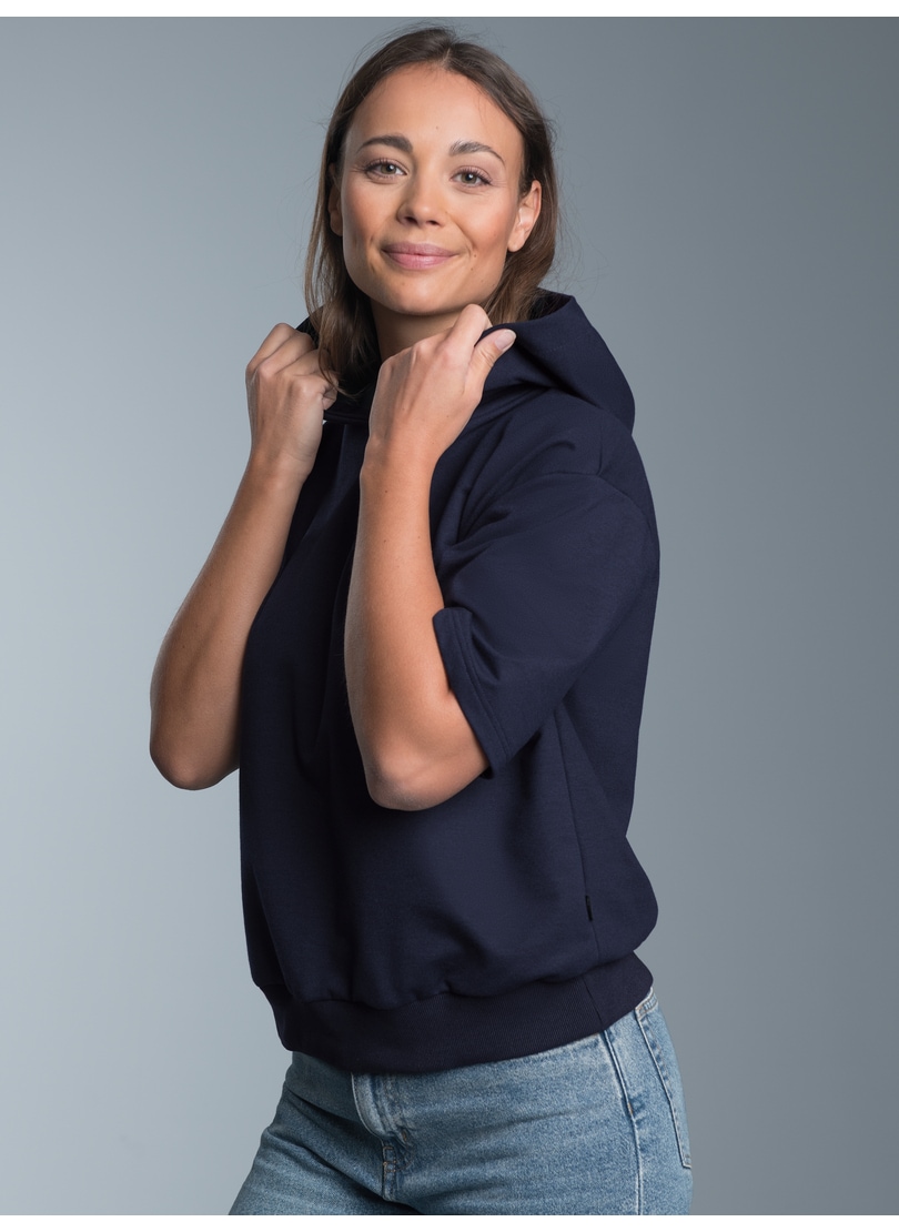Trigema Kapuzensweatshirt »TRIGEMA Kurzarm Cropped Hoodie« Trigema Kapuzensweatshirt »TRIGEMA Kurzarm Cropped Hoodie« von Trigema
