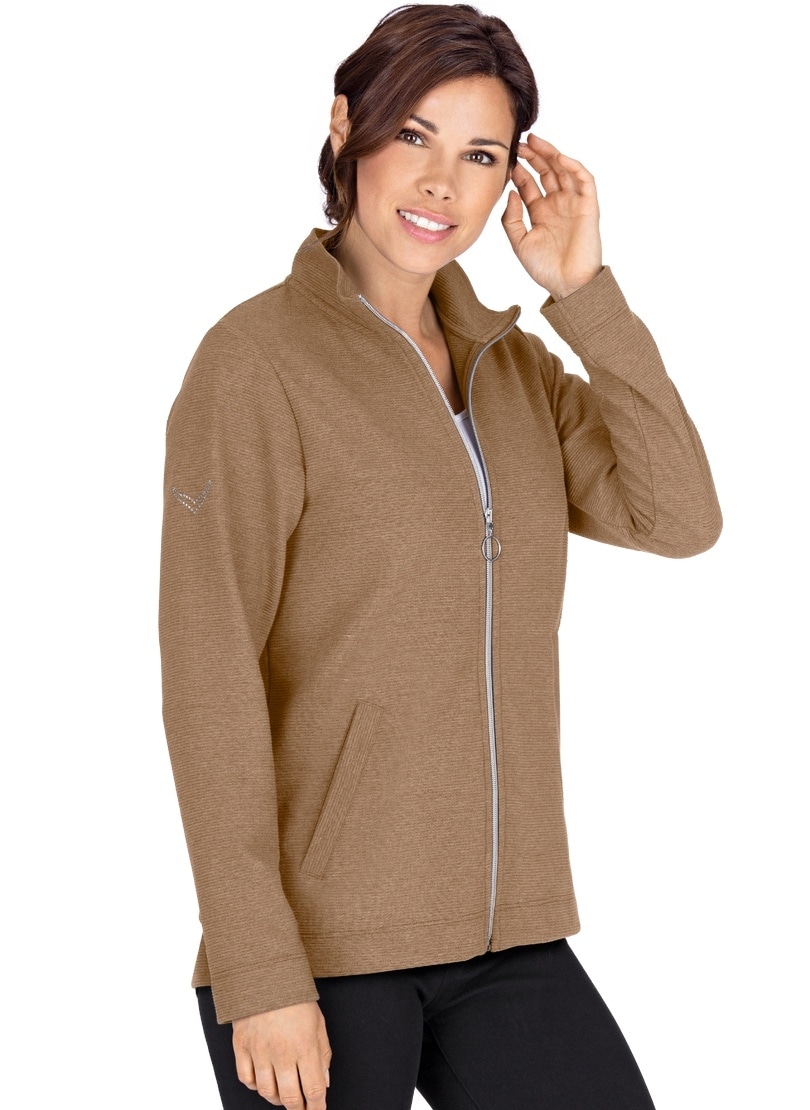 Trigema Sweatjacke »TRIGEMA Jacke mit funkelnden Strass-Steinen« Trigema Sweatjacke »TRIGEMA Jacke mit funkelnden Strass-Steinen« von Trigema