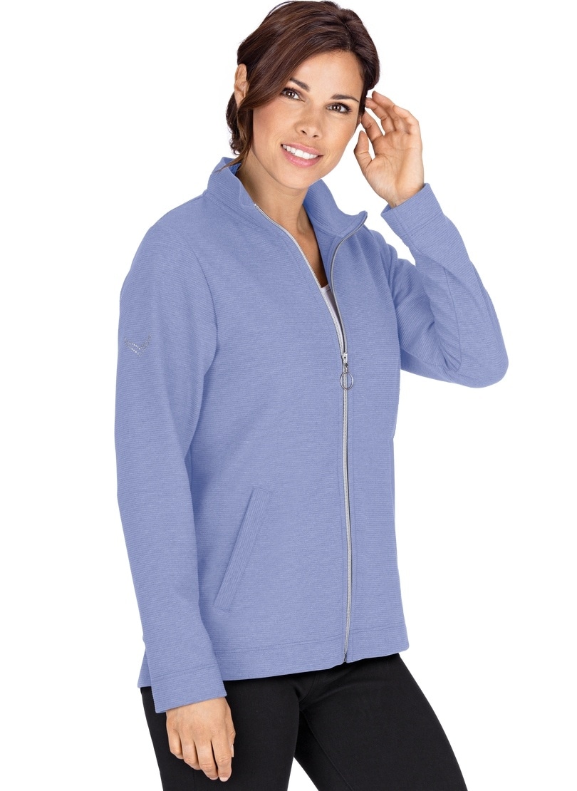 Trigema Sweatjacke »TRIGEMA Jacke mit funkelnden Strass-Steinen« Trigema Sweatjacke »TRIGEMA Jacke mit funkelnden Strass-Steinen« von Trigema