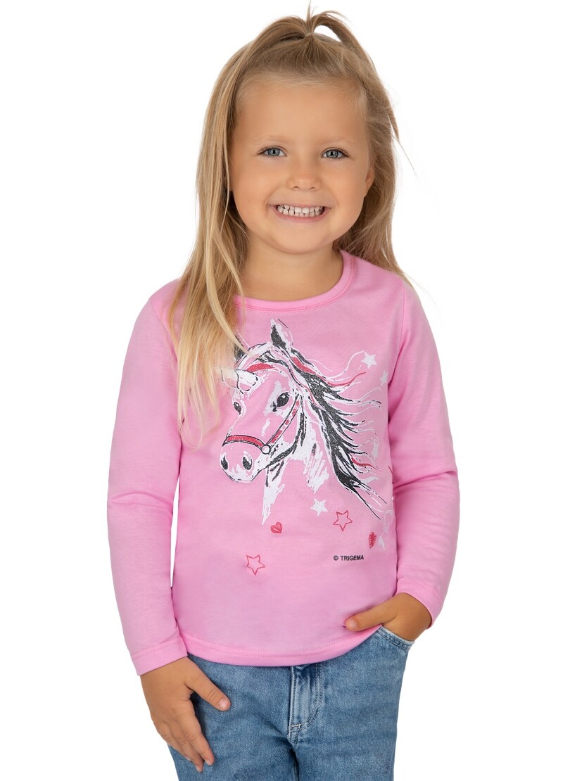 Trigema Longsleeve »TRIGEMA Langarmshirt mit grossem Glitzermotiv« Trigema Longsleeve »TRIGEMA Langarmshirt mit grossem Glitzermotiv« von Trigema