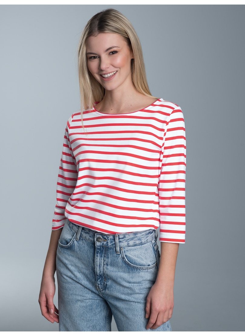 Trigema Longsleeve »TRIGEMA Dreiviertelarm Shirt mit Ringelmuster«, (1 tlg.) von Trigema