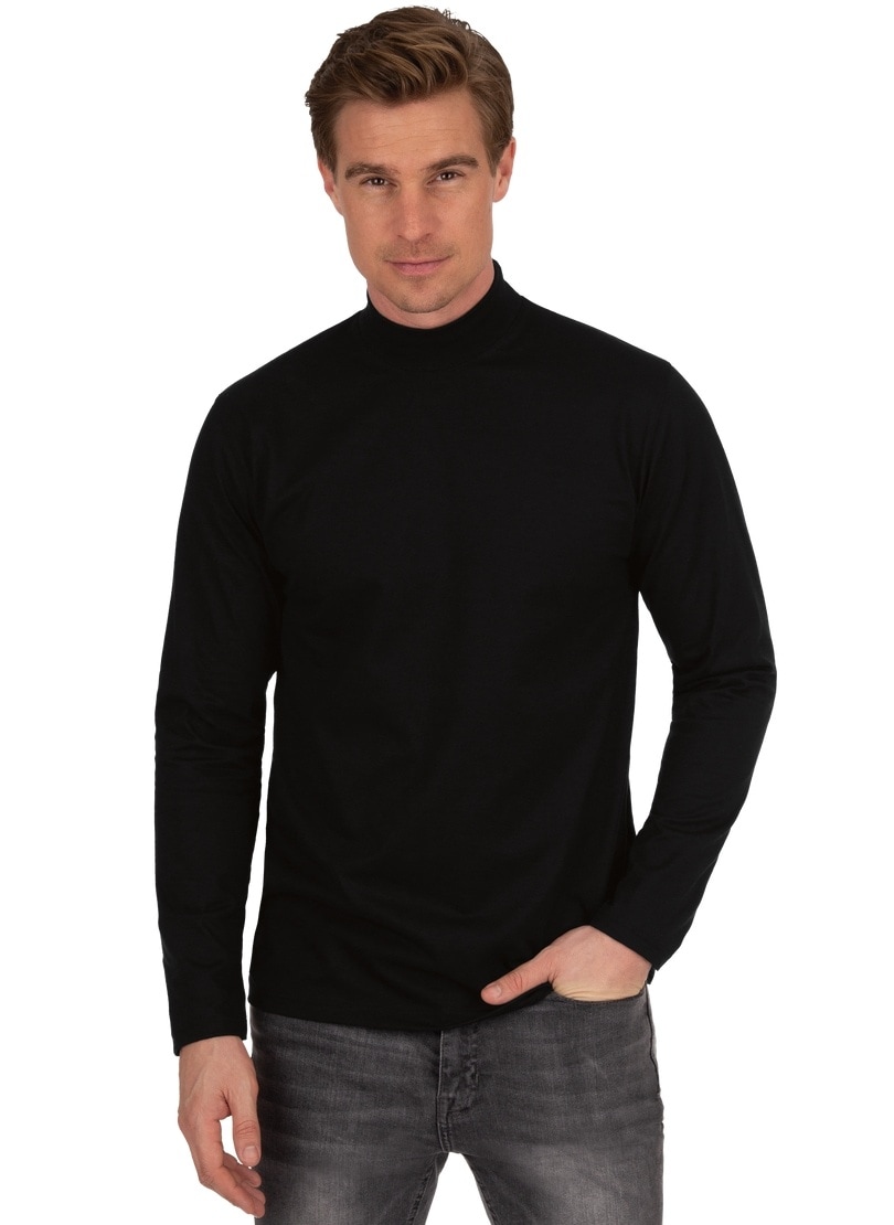 Trigema Longsleeve »TRIGEMA Langarm Shirt mit Stehkragen« von Trigema