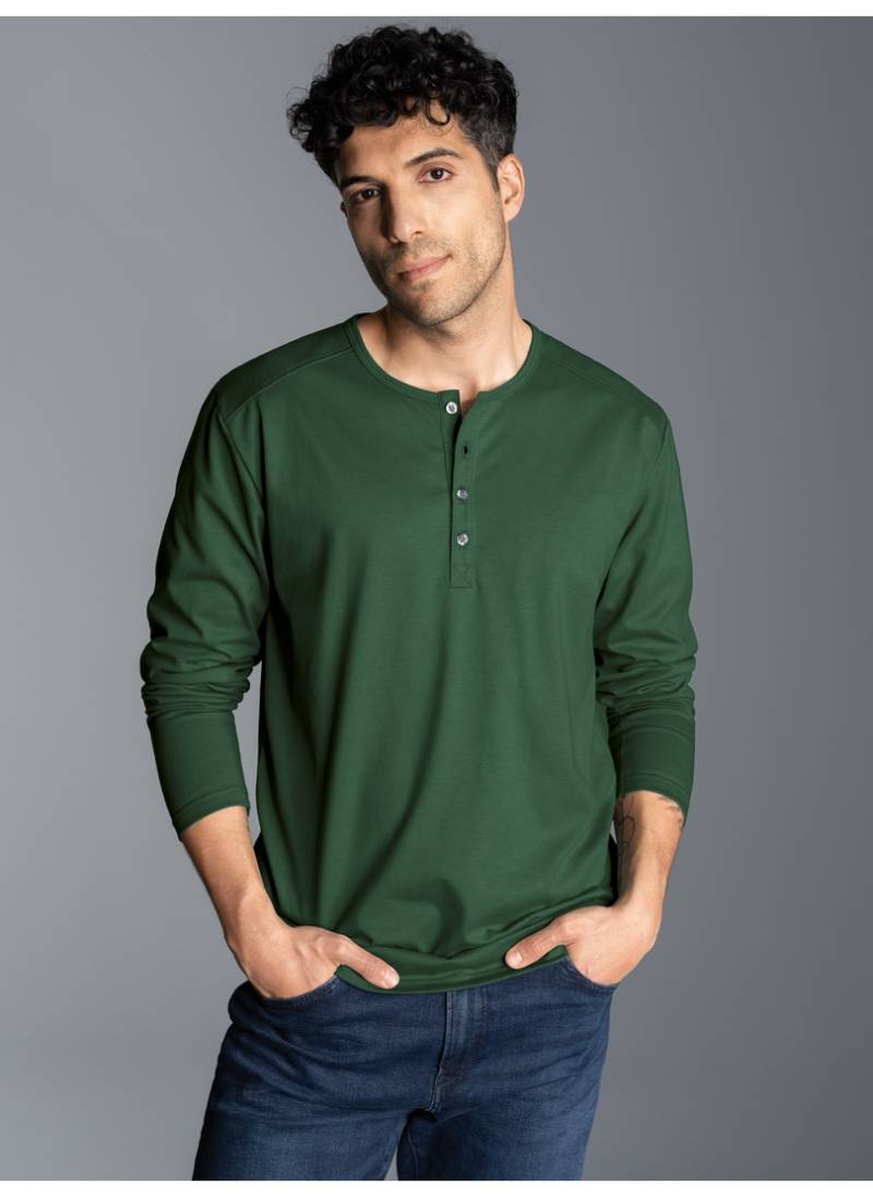 Trigema Longsleeve »TRIGEMA Langarmshirt mit Knopfleiste«, (1 tlg.) von Trigema