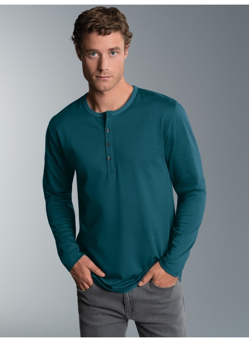 Trigema Longsleeve »TRIGEMA Langarmshirt mit Knopfleiste«, (1 tlg.) von Trigema