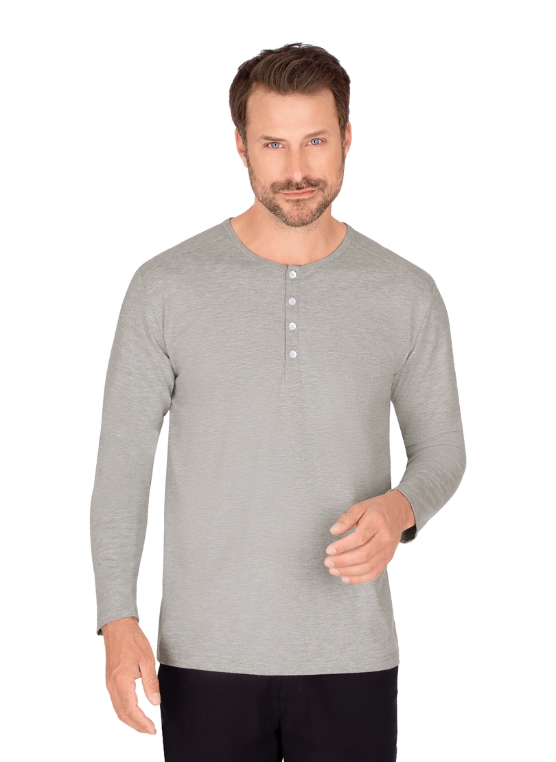 Trigema Longsleeve »TRIGEMA Langarmshirt mit Knopfleiste« von Trigema