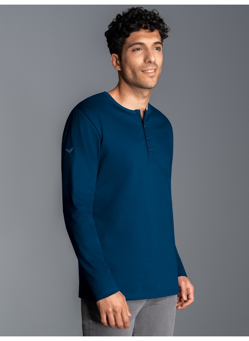 Trigema Longsleeve »TRIGEMA Langarmshirt mit Knopfleiste« von Trigema