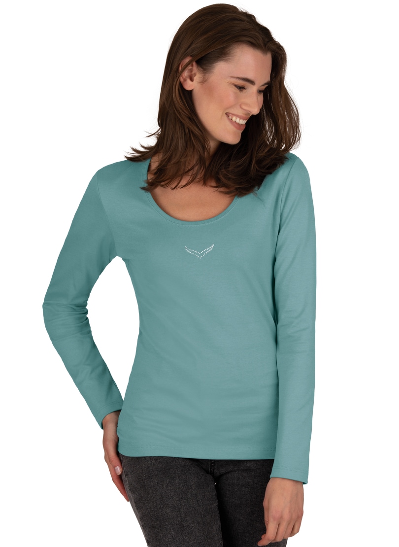 Trigema Longsleeve »TRIGEMA Langarmshirt mit Kristallsteinen« von Trigema