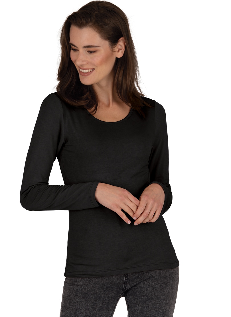 Trigema Longsleeve »TRIGEMA Shirt aus Viskose Langarm« Trigema Longsleeve »TRIGEMA Shirt aus Viskose Langarm« von Trigema