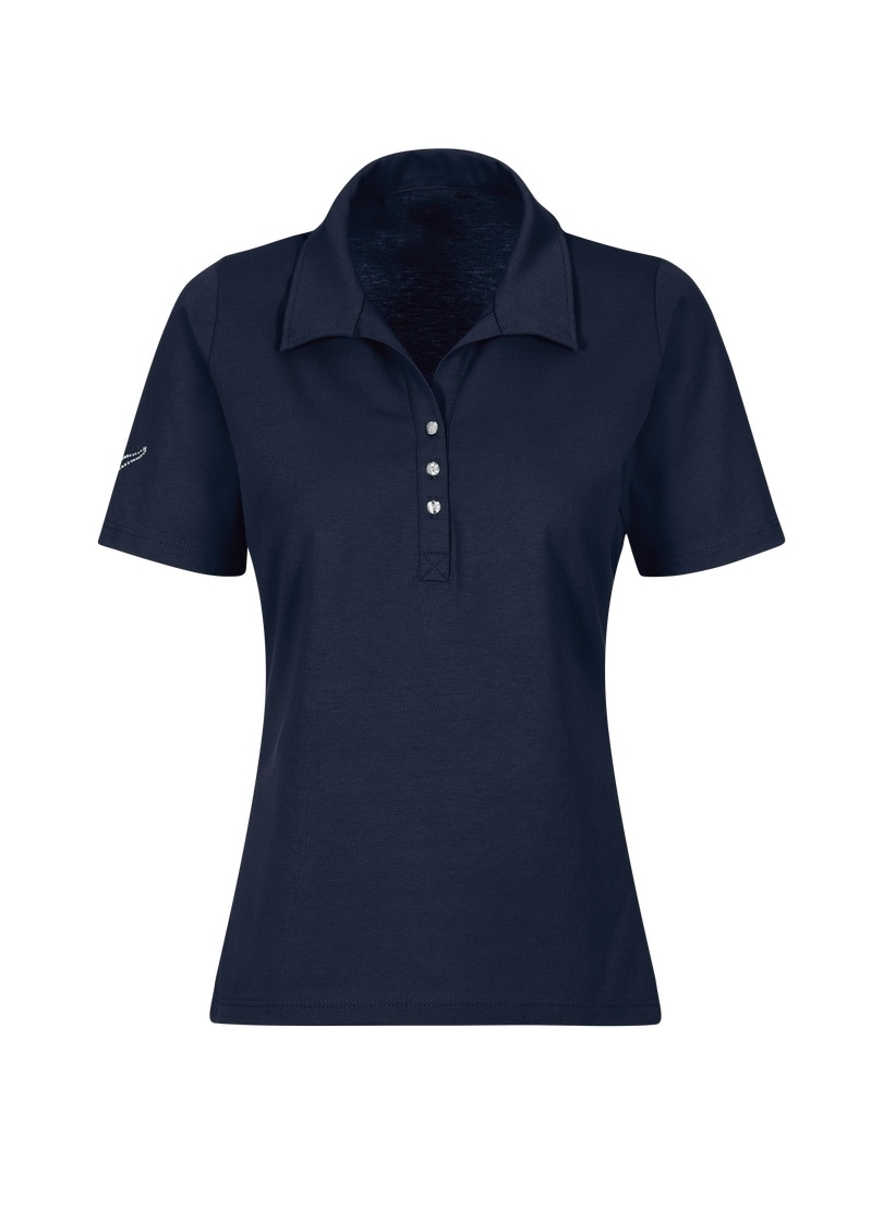 Trigema Poloshirt »TRIGEMA Poloshirt aus Baumwolle mit Kristallsteinen« von Trigema