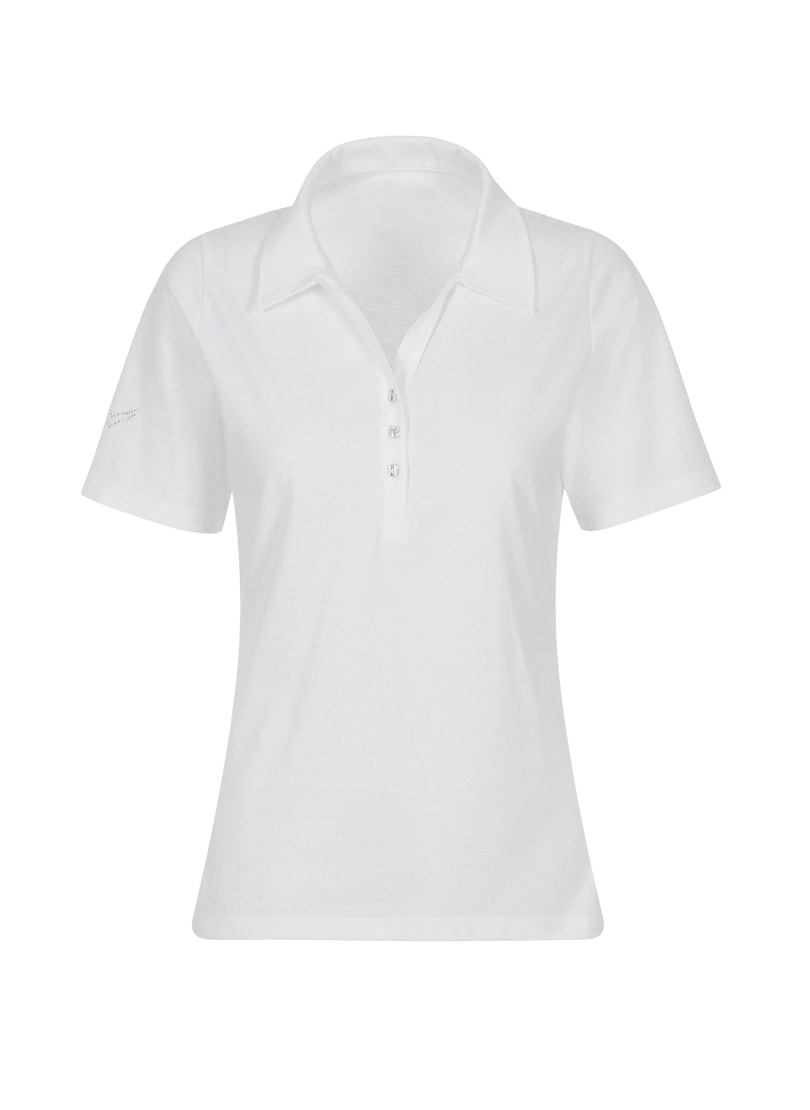 Trigema Poloshirt »TRIGEMA Poloshirt aus Baumwolle mit Kristallsteinen« von Trigema