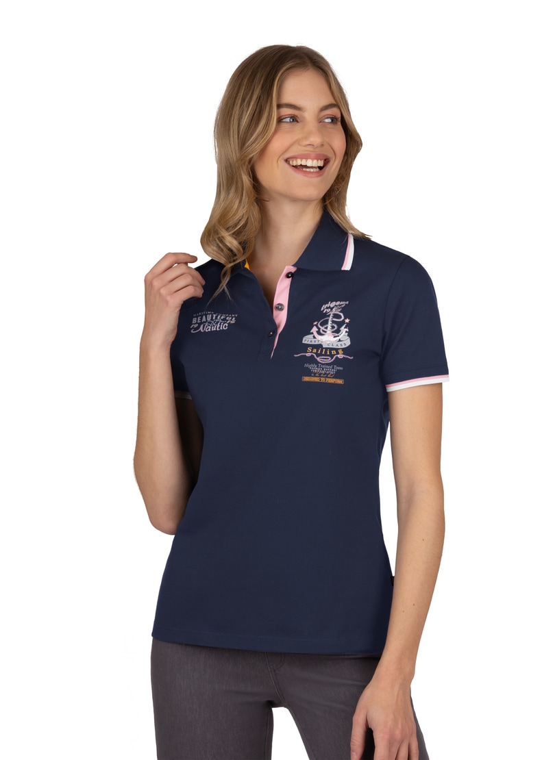 Trigema Poloshirt »TRIGEMA Damen Poloshirt mit maritimem Aufdruck« Trigema Poloshirt »TRIGEMA Damen Poloshirt mit maritimem Aufdruck« von Trigema