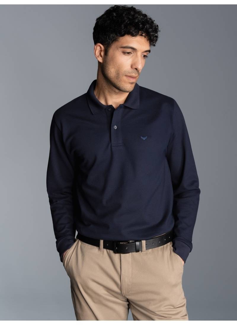 Trigema Poloshirt »TRIGEMA Langarm Poloshirt mit Armbündchen«, (1 tlg.) von Trigema