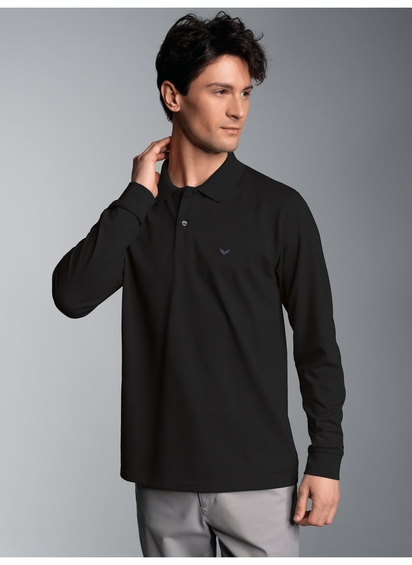 Trigema Poloshirt »TRIGEMA Langarm Poloshirt mit Armbündchen«, (1 tlg.) von Trigema