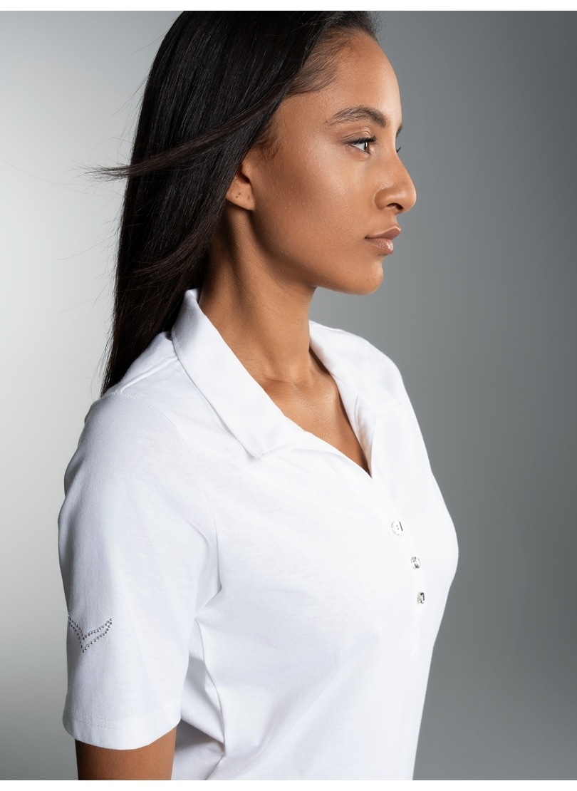 Trigema Poloshirt »TRIGEMA Poloshirt aus Baumwolle mit Kristallsteinen« Trigema Poloshirt »TRIGEMA Poloshirt aus Baumwolle mit Kristallsteinen« von Trigema