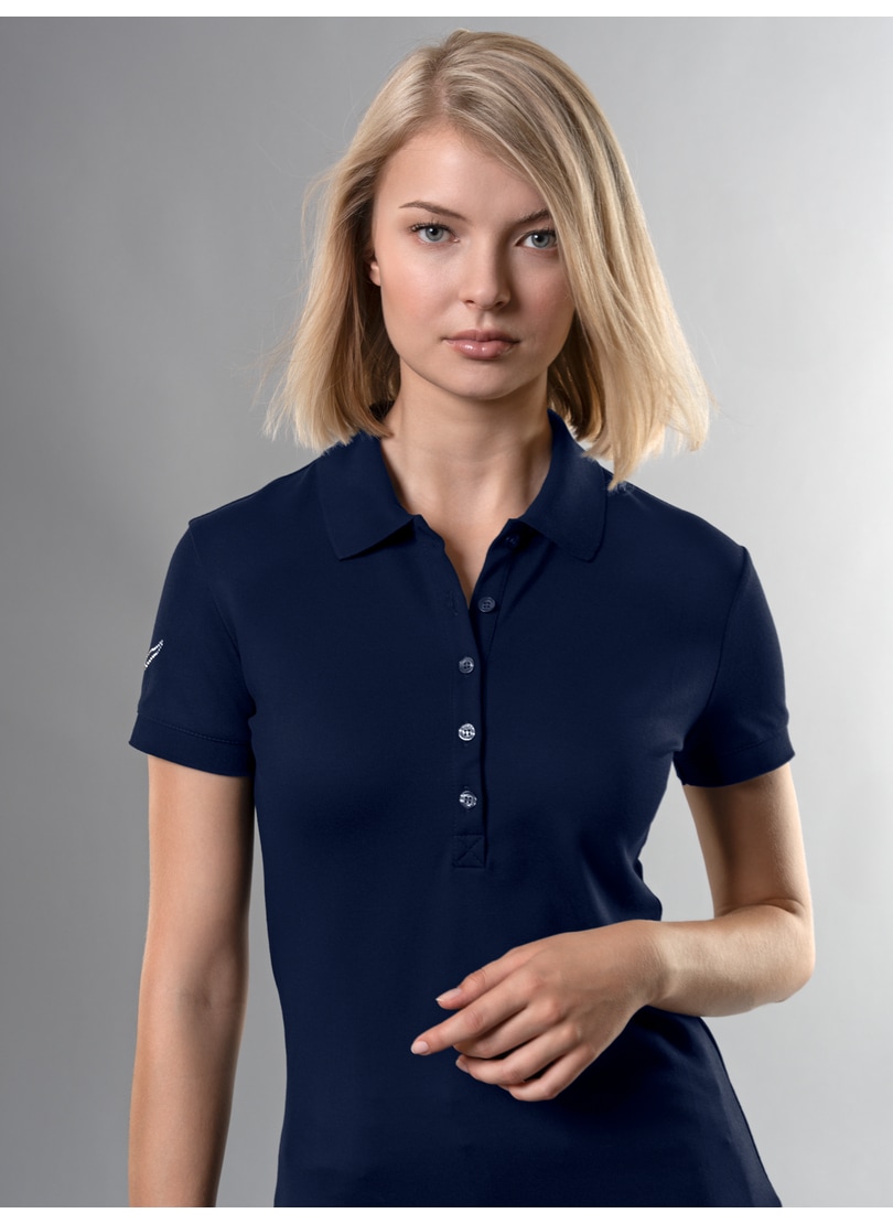 Trigema Poloshirt »TRIGEMA Poloshirt mit Kristallsteinen« von Trigema