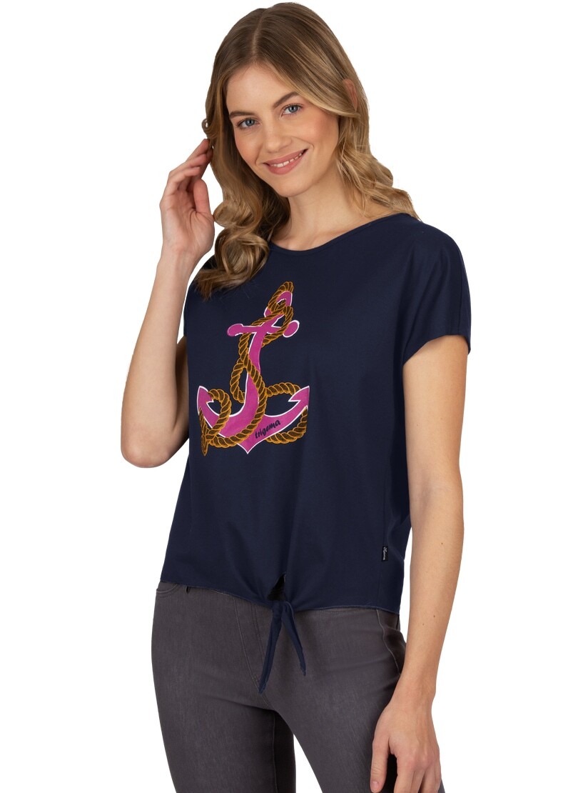 Trigema T-Shirt »TRIGEMA Shirt mit Anker-Motiv und Knoten am Saum« Trigema T-Shirt »TRIGEMA Shirt mit Anker-Motiv und Knoten am Saum« von Trigema