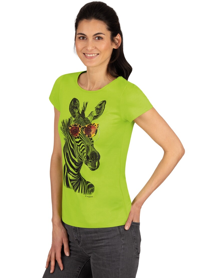 Trigema T-Shirt »TRIGEMA T-Shirt mit Zebra-Motiv und Glitzersteinen« Trigema T-Shirt »TRIGEMA T-Shirt mit Zebra-Motiv und Glitzersteinen« von Trigema