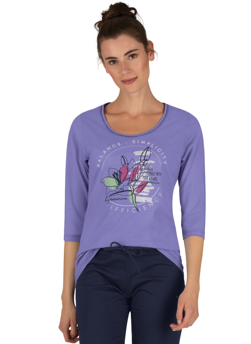 Trigema Schlafanzug »TRIGEMA Langarm Schlafshirt mit floralem Print«, (1 tlg.) von Trigema