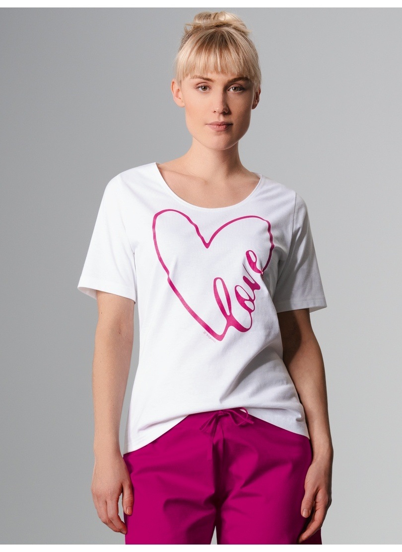 Trigema Pyjamaoberteil »TRIGEMA T-Shirt mit grossem Herz-Motiv«, (1 tlg.) von Trigema