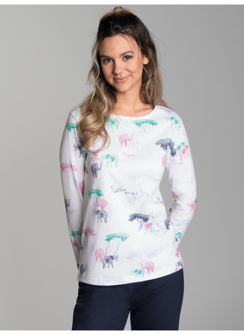 Trigema Schlafanzug »TRIGEMA Pyjama Oberteil mit Allover Safari-Print«, (1 tlg.) von Trigema