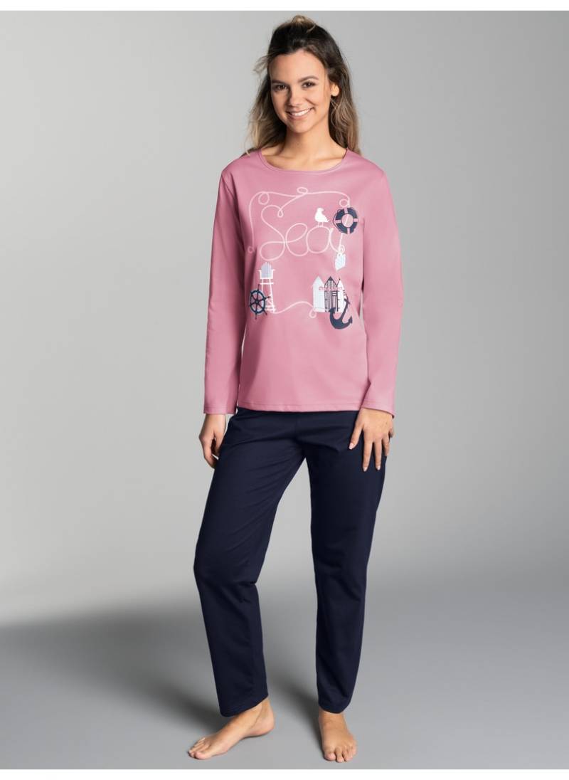 Trigema Schlafanzug »TRIGEMA Pyjama mit maritimem Print«, (1 tlg.) von Trigema