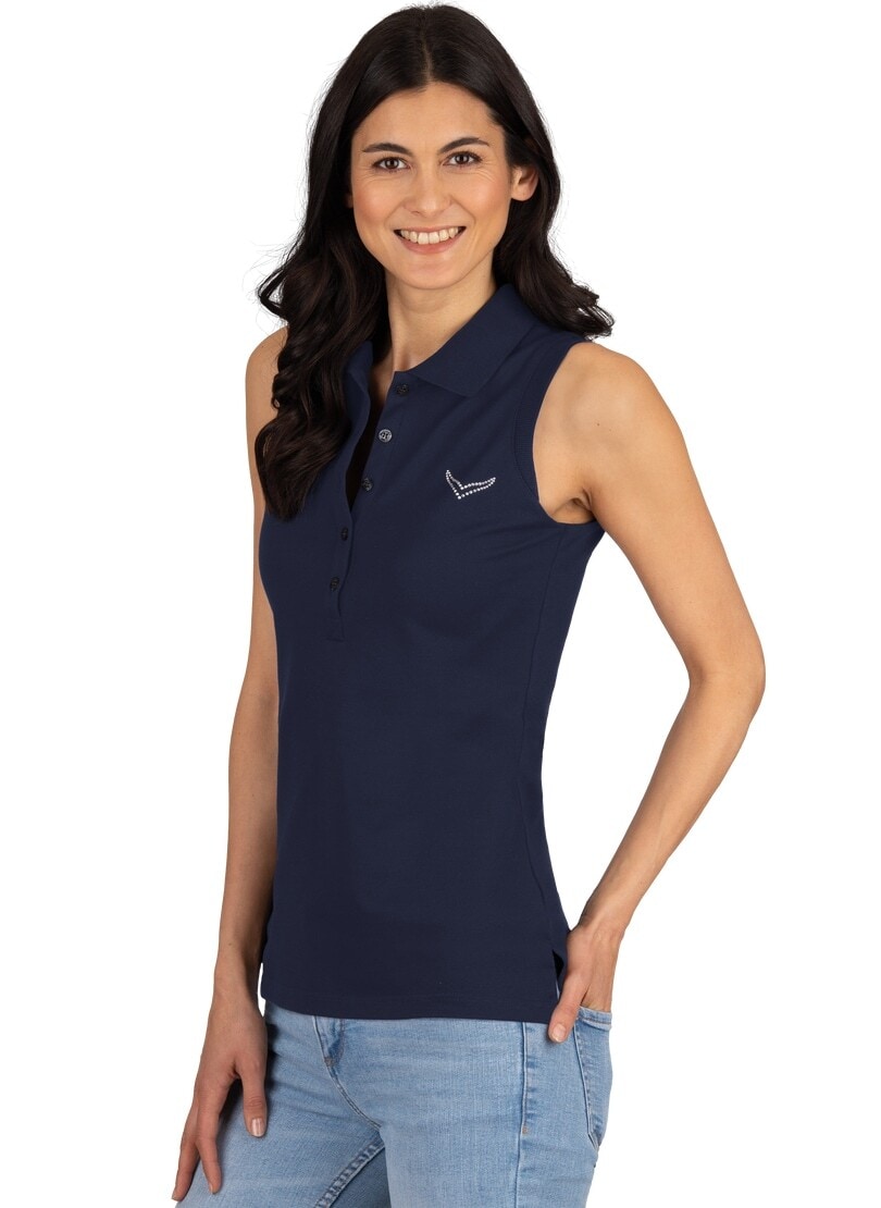 Trigema Shirttop »TRIGEMA Ärmelloses Poloshirt mit Kristallsteinen«, (1 tlg.) Trigema Shirttop »TRIGEMA Ärmelloses Poloshirt mit Kristallsteinen«, (1 tlg.) von Trigema