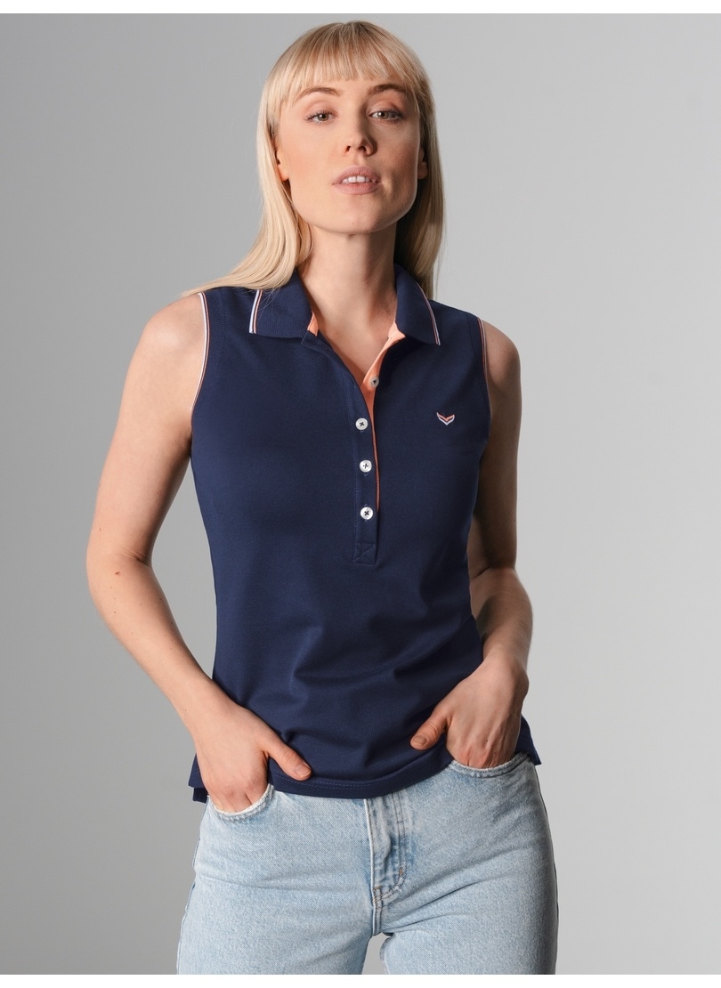 Trigema Shirttop »TRIGEMA Ärmelloses Poloshirt mit kontrastfarbigen Akzenten«, (1 tlg.) von Trigema