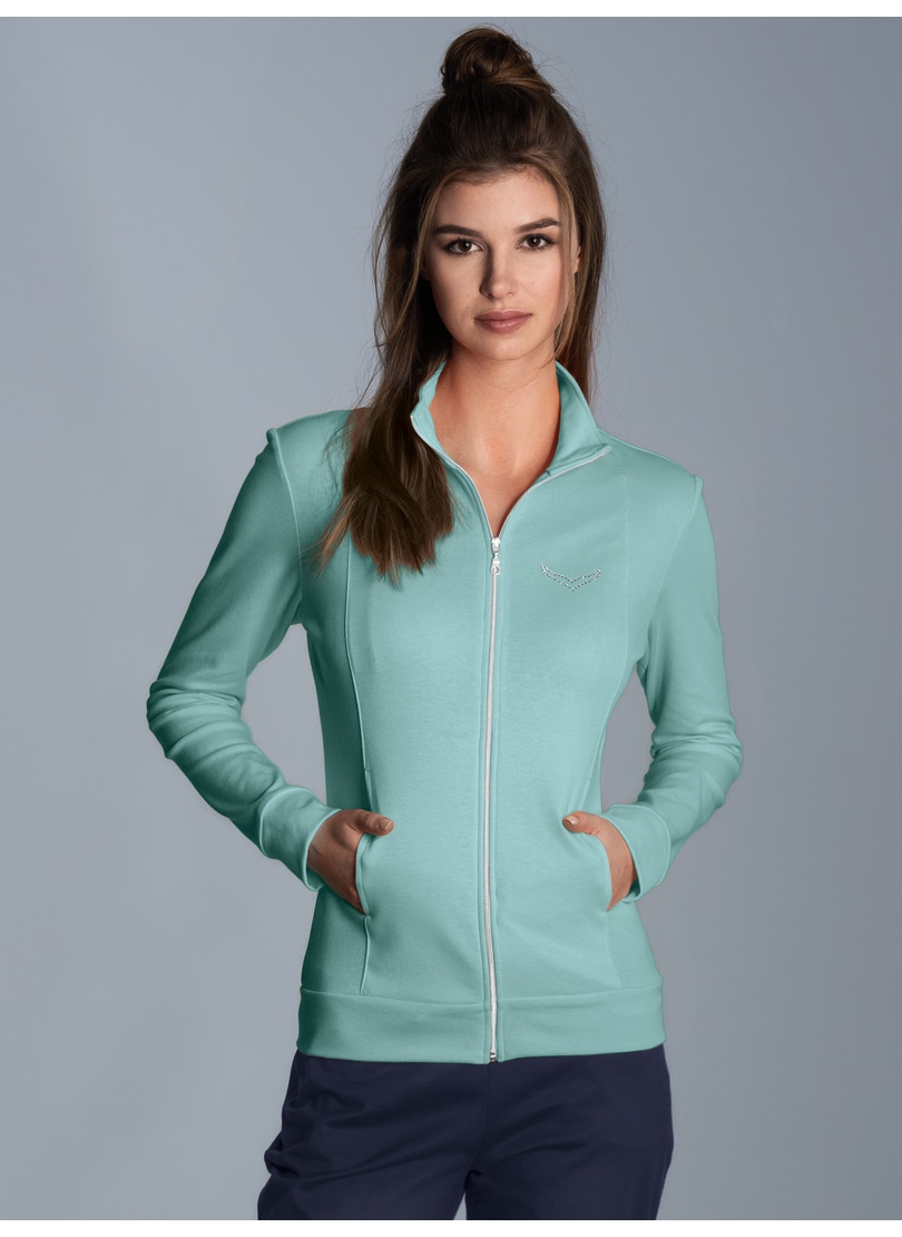Trigema Sweatjacke »TRIGEMA Jacke veredelt mit Kristallsteinen« Trigema Sweatjacke »TRIGEMA Jacke veredelt mit Kristallsteinen« von Trigema