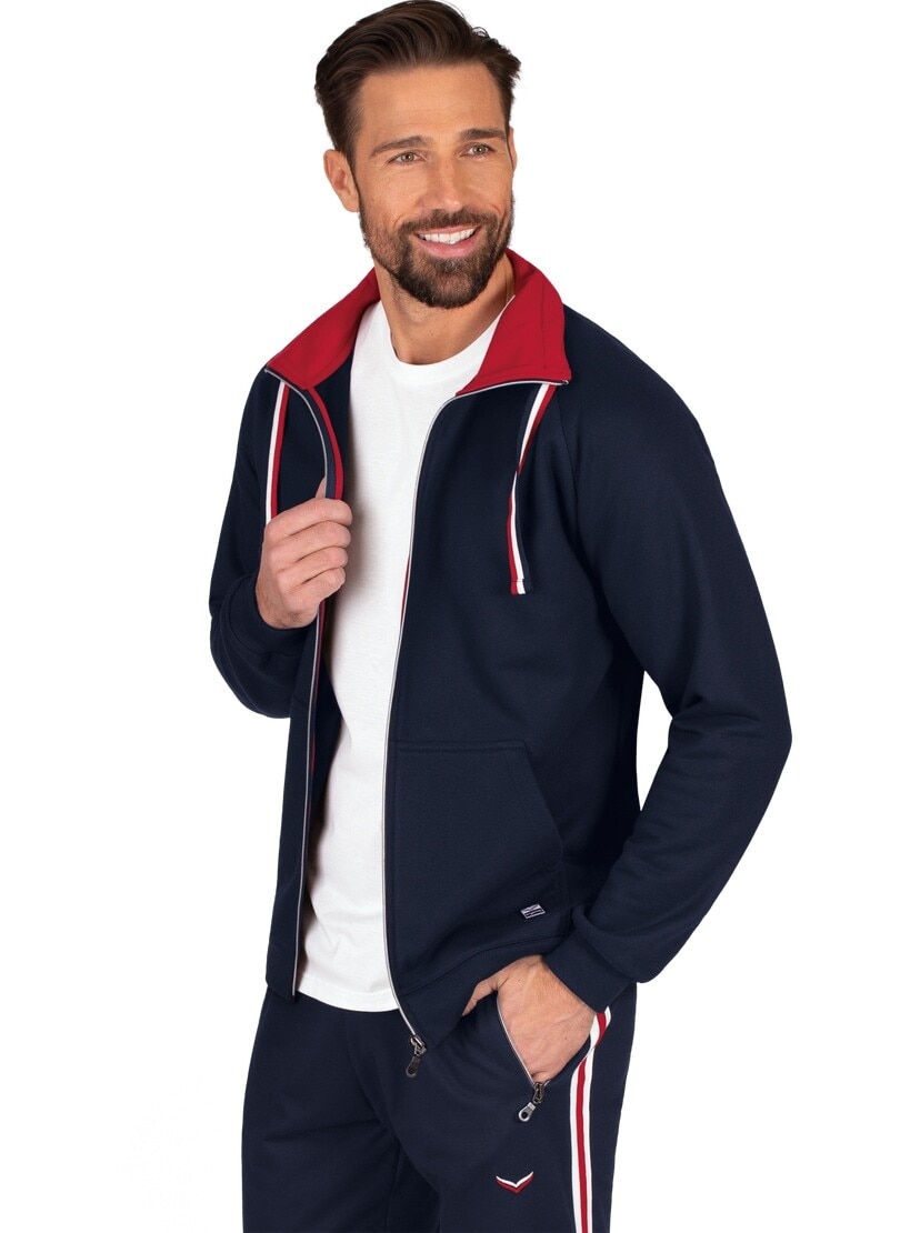 Trigema Sweatjacke »TRIGEMA Raglan-Jacke mit Stehkragen und Kordeln« Trigema Sweatjacke »TRIGEMA Raglan-Jacke mit Stehkragen und Kordeln« von Trigema