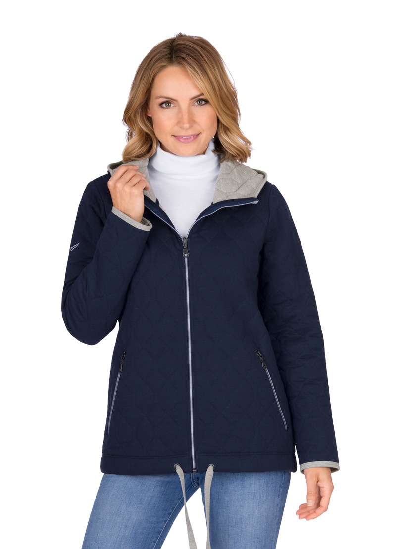 Trigema Sweatjacke »TRIGEMA Steppjacke mit Kapuze aus Sweat-Qualität« Trigema Sweatjacke »TRIGEMA Steppjacke mit Kapuze aus Sweat-Qualität« von Trigema