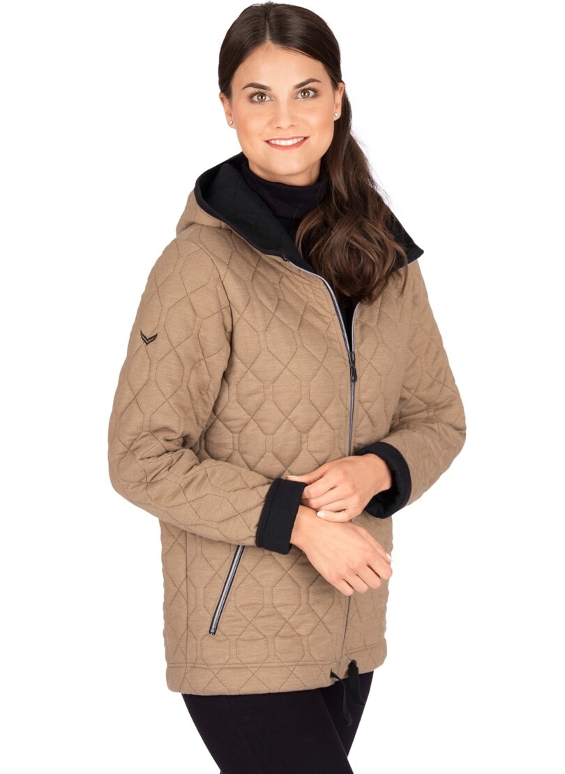 Trigema Sweatjacke »TRIGEMA Steppjacke mit Kapuze aus Sweat-Qualität« von Trigema