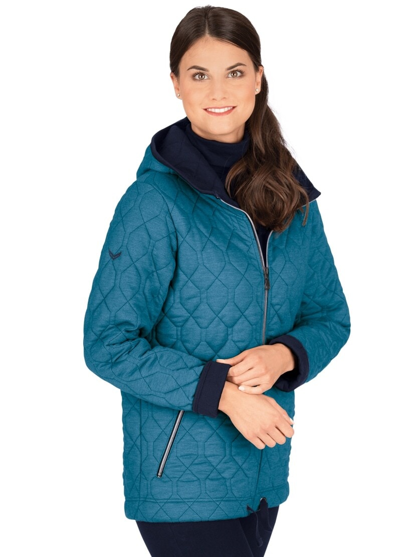 Trigema Sweatjacke »TRIGEMA Steppjacke mit Kapuze aus Sweat-Qualität« von Trigema