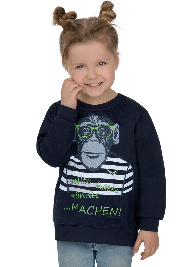 Trigema Sweatshirt »TRIGEMA Sweatshirt mit grossem Affen-Druckmotiv« von Trigema