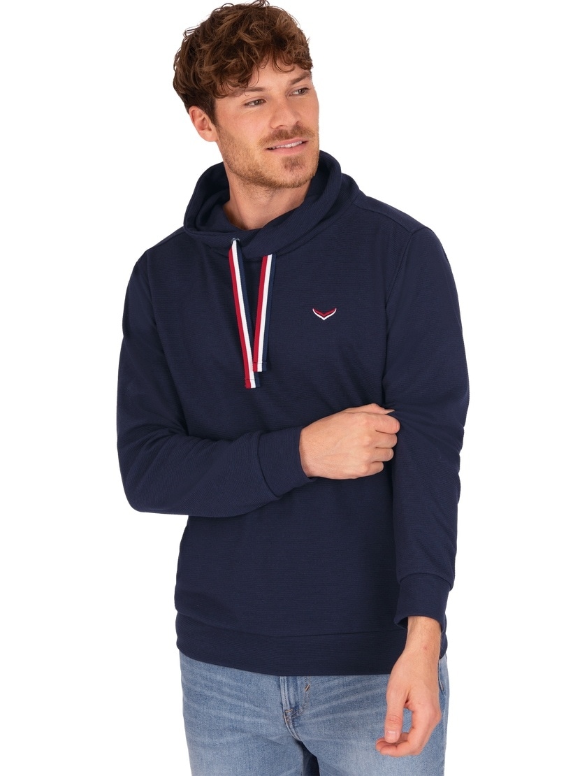 Trigema Sweatshirt »TRIGEMA Sweatshirt mit modischem Kragen und Kordelzug« von Trigema