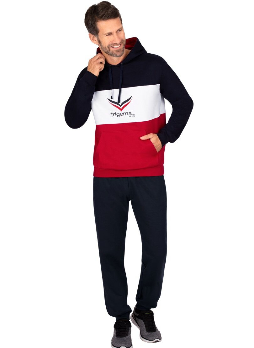 Trigema Sweatshirt »TRIGEMA Jogginganzug mit modischem Kapuzenshirt« von Trigema