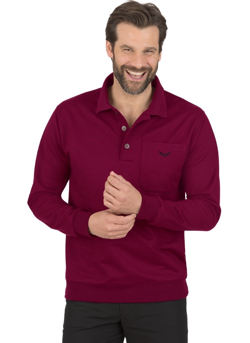 Trigema Sweatshirt »TRIGEMA Langarm Polo aus Sweat-Qualität« von Trigema