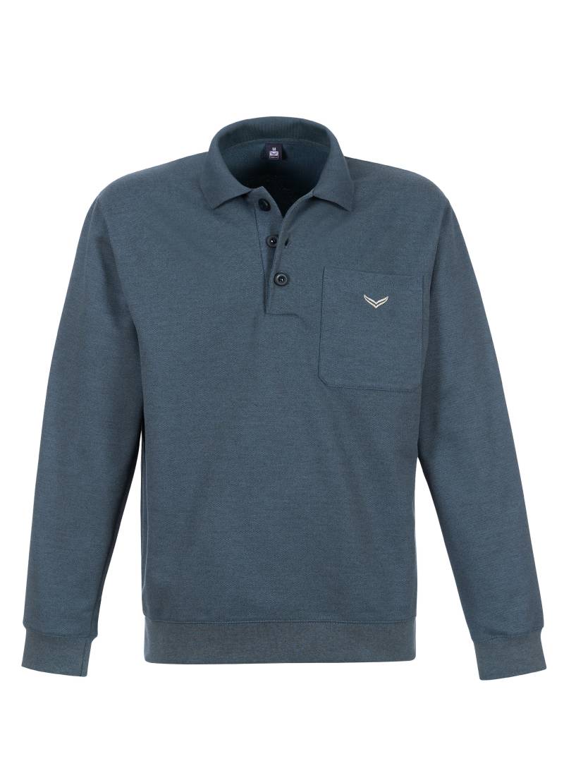 Trigema Sweatshirt »TRIGEMA Langarm Polo aus Sweat-Qualität« von Trigema