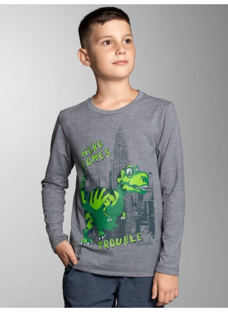 Trigema Sweatshirt »TRIGEMA Langarmshirt mit Trouble Dino-Printmotiv« von Trigema